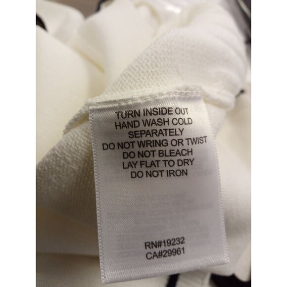 Alfred Dunner Women's White Black Butterfly Stitch Design Cowl Sweater M - Picture 6 of 6